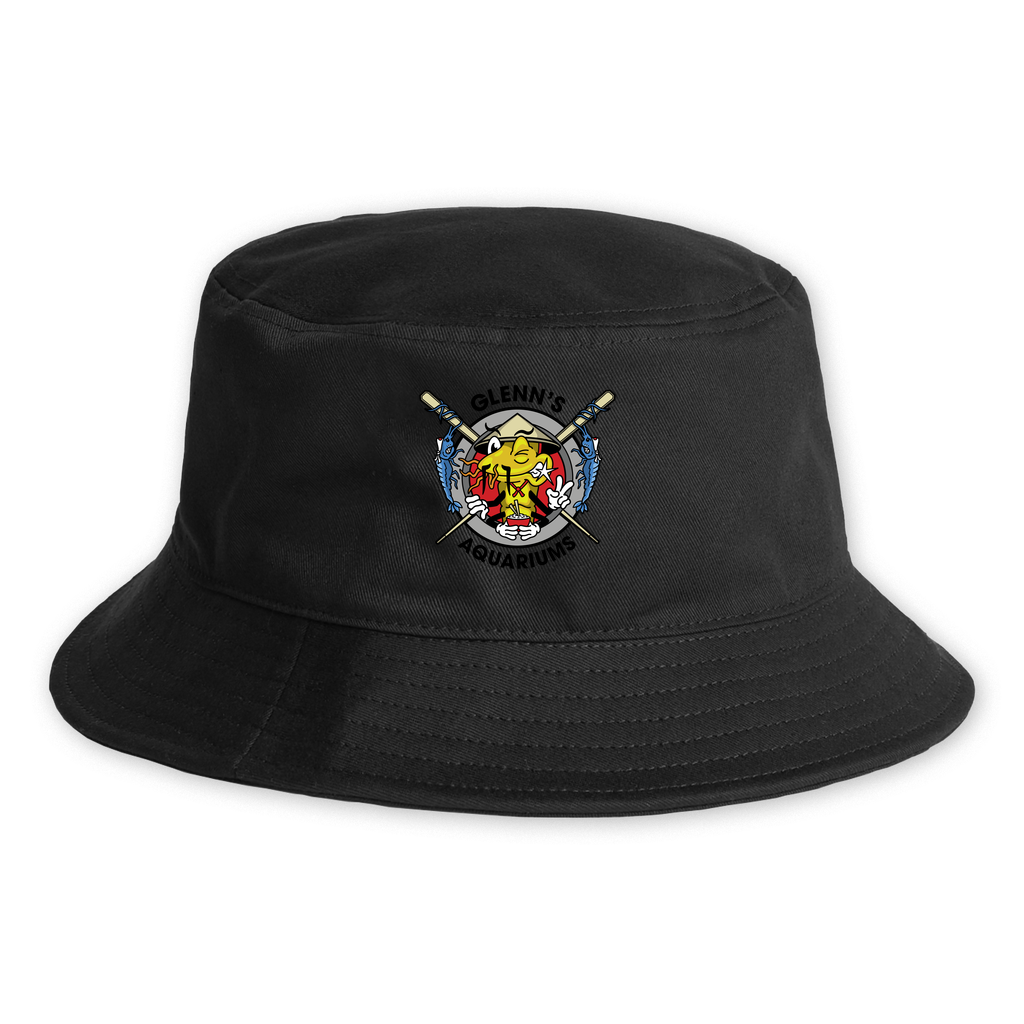 GLENNS AQUARIUMS LOGO red-02.p Bucket Hat