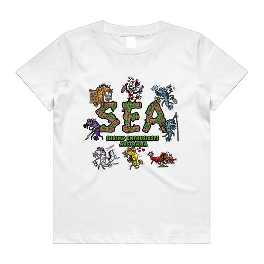 Crystal Shrimp White Shirts Kids/Youth Tee