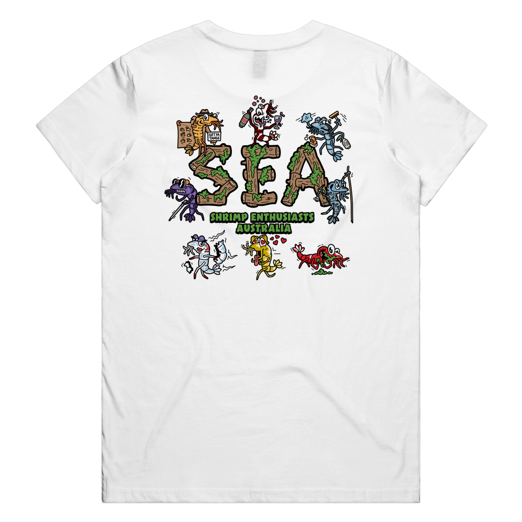 Crystal Shrimp White Shirts Womens Tee